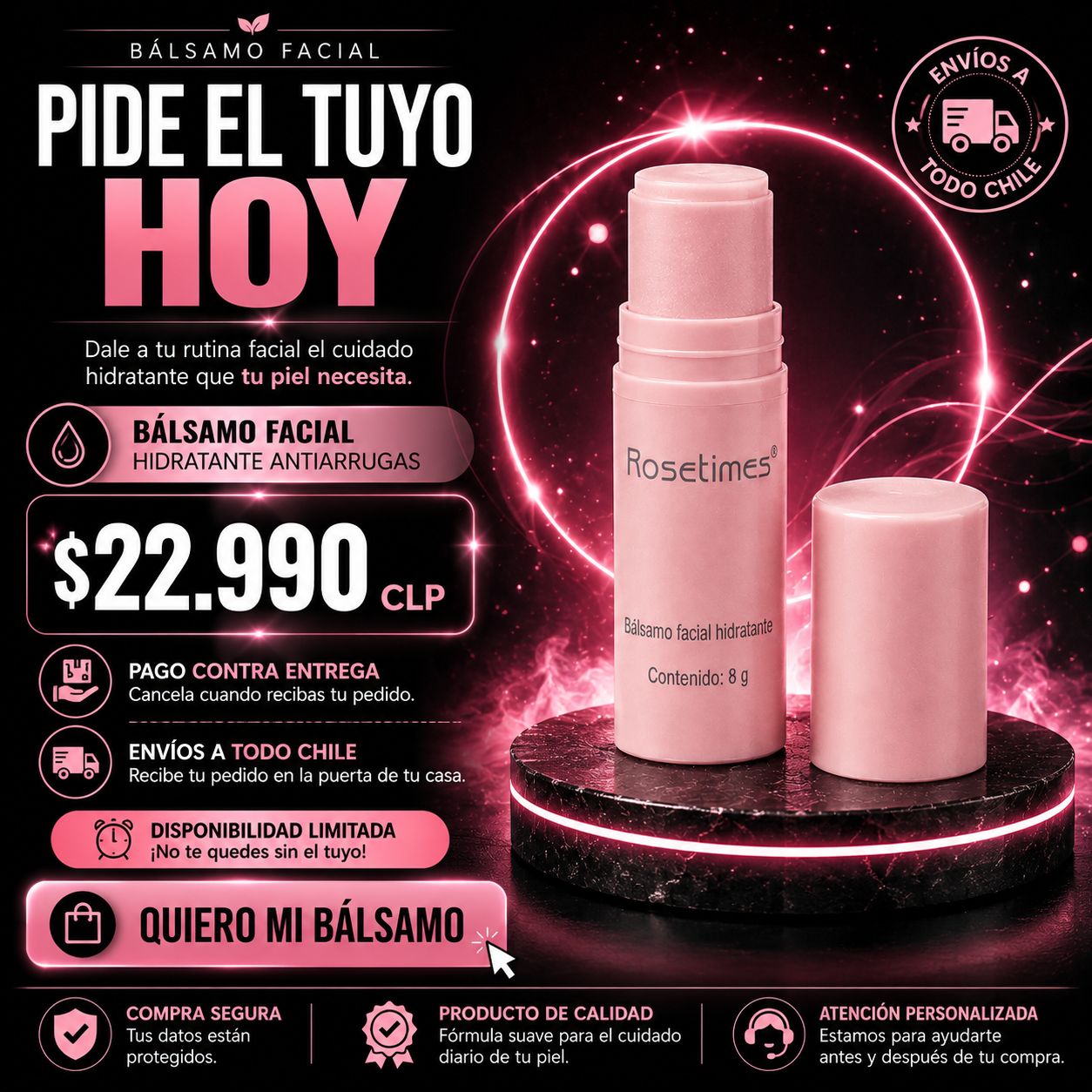 Balsamo Facial Hidratante Antiarrugas